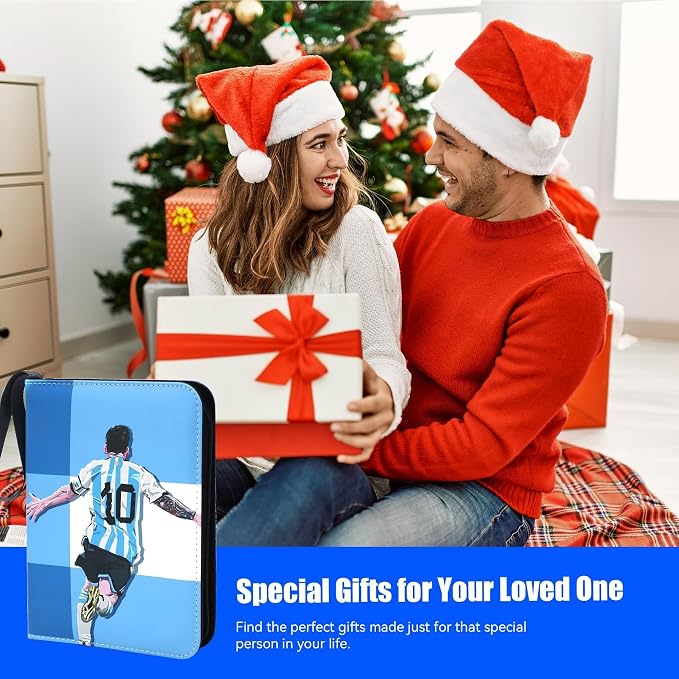 Custom Card Binder 400 Pocket, DIY Anime Sports Cover Design, Portable Waterproof Storage Album with Removable Sleeves for Baseball Football Soccer One Piece Cards Collectors