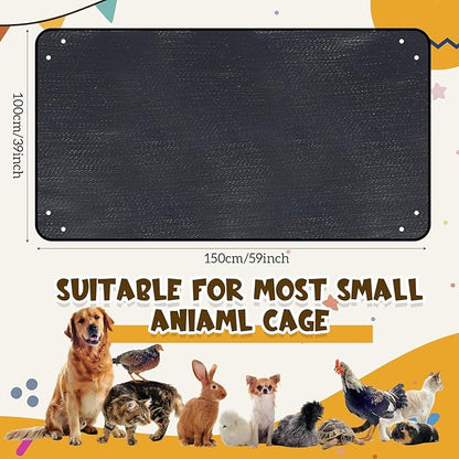 Abbylike 2Pcs Waterproof Pet Playpen Mat 59"x39" Guinea Pig Cage Liner Tarp Bottom Reusable Base for Rabbits, Bunny, Ferrets and Other Small Animals