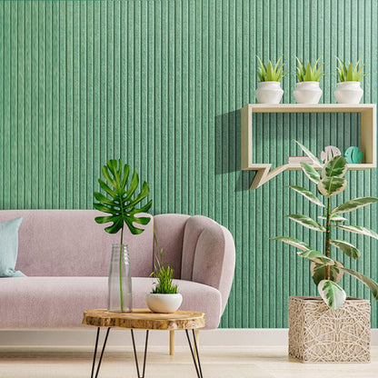 Large Cork Board for Office, 8 Pack Felt Wall Tiles with Slat Wall Paneling and Safe Removable Adhesive Tabs, Felt Bulletin Board Pin Board Cork Boards for Walls - Jade Green