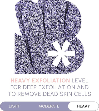 Brooklyn Botany Exfoliating Gloves for Bath and Shower – Heavy Duty Exfoliating Body Scrubber for Massage and Dead Skin Remover for Body – 2 Pairs
