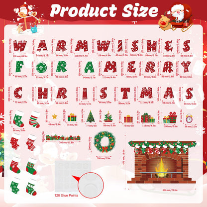 Christmas Bulletin Board Decorations Christmas Classroom Decorations Set Warm Wishes Fireplace Bulletin Boards Xmas Stocking Cutouts for Winter Holiday School Office Wall Decor