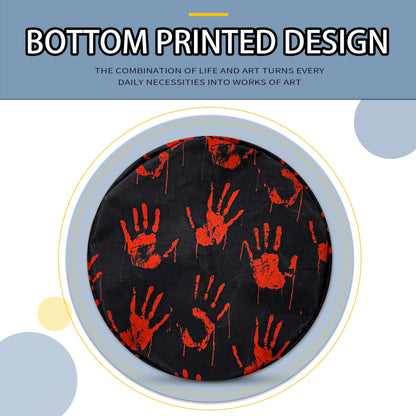 Blood Spatter Hand Print Laundry Basket Blood Drop Pattern Foldable Oxford Cloth Funny Tote Bag Laundry Hamper Clothes Storage Bucket Organizer For Bathroom/Laundry/Bedroom 18.9x16.5in