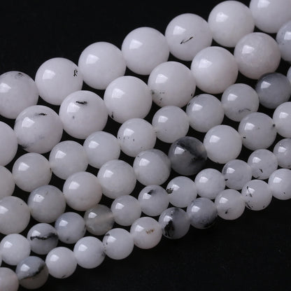36PCS 10MM Black Rutilated Quartz Stone Beads Energy Healing Beads for DIY Jewelry Bracelet Necklace Making for Jewelry Making 15Inch