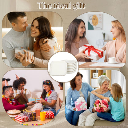 8 Pcs Ceramic Jewelry Tray 4.4 in Jewelry Dish for Women, Trinket Dish Ring Dish Bulk Decorative Trinket Dishes for Rings Earrings Necklaces, Bracelets Bridal Shower Wedding Birthdays Gifts Women