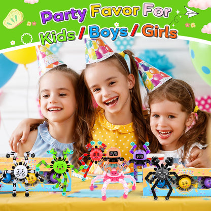 ASIOWELY 9 Pcs Fidget Spinner Toys for Kids & Adults,Party Favors for Boys Goodie Bags Bulk,Fingertip Gyros Sensory Toy Stress Relief Classroom Prizes for Teens Girl Age 3-8-13 Birthday Easter Gifts