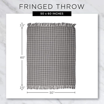DII Diamond Throw Collection Woven Cotton, 50x60, Pumpkin Spice