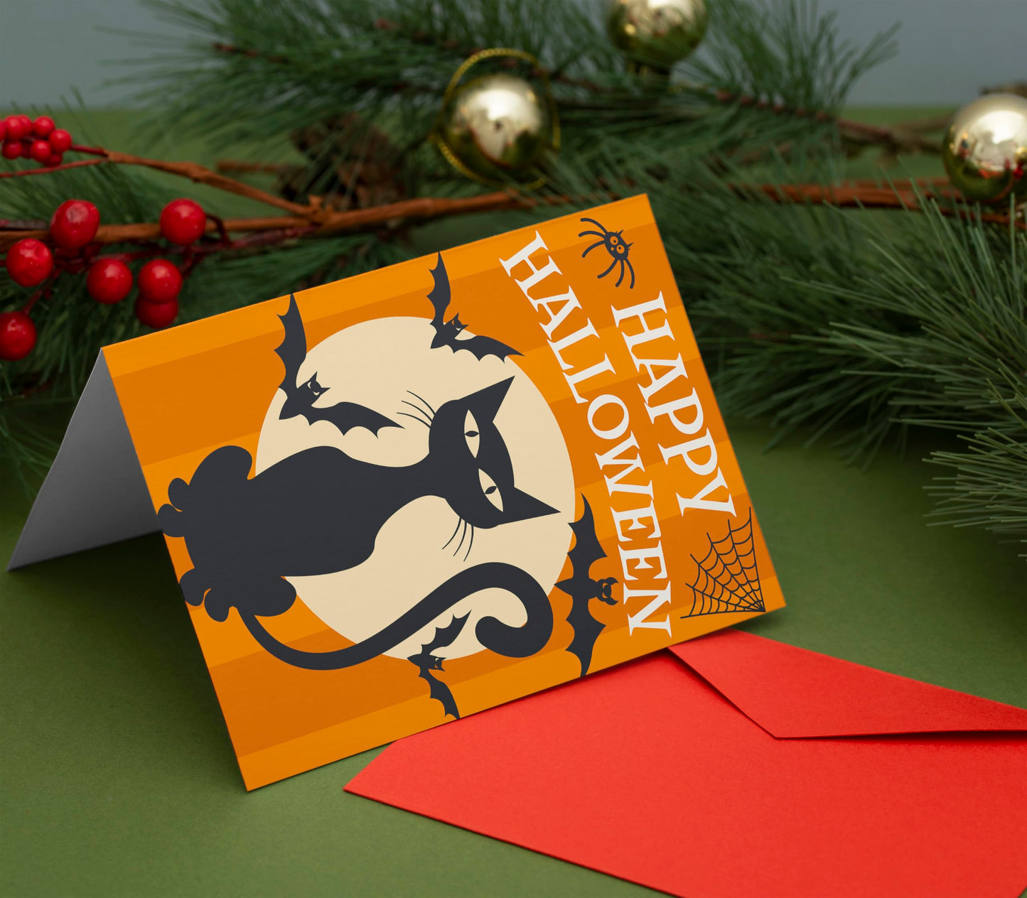Halloween Cards with Envelopes, 18-Pack 5x7 Greeting Cards with Stickers