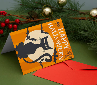 Halloween Cards with Envelopes, 18-Pack 5x7 Greeting Cards with Stickers