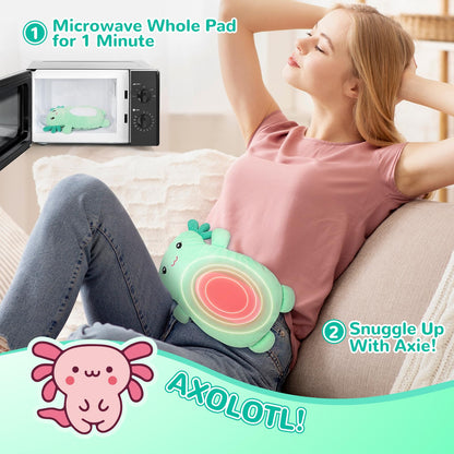 Large Microwave Heating Pad with Washable Cover 21 * 12" Microwavable Heating Pads for Cramps, Back, Neck Shoulder Pain Relief, Cordless Weighted Moist Heat Pack, Black Cat