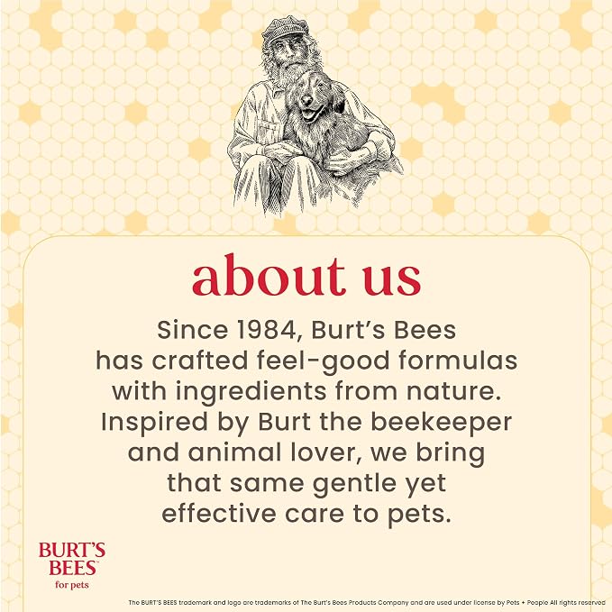 Burt's Bees for Pets Manuka Honey Oatmeal Shampoo for Dogs, Colloidal Oatmeal & Coconut Oil, 95%+ Natural Origin, No Sulfates, Parabens or Phthalates, Milk & Honey Scent, 16 Fl Oz