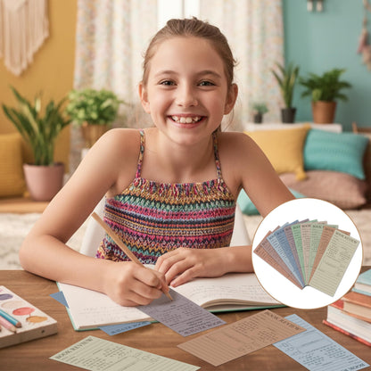 L1rabe Boho Book Review Bookmarks - Back to School Gift 120Pcs Book Page Marker Reading Log for Readers Bookworm Bookish Gift, Reading Page Tracker for Students Teachers Women to Review & Tracker