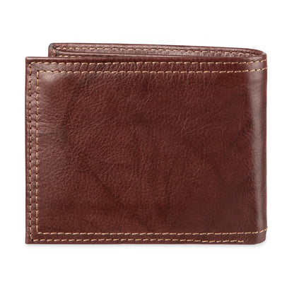 Dockers Men's Rfid Blocking Extra Capacity Leather Bifold Wallet, Brown, One Size