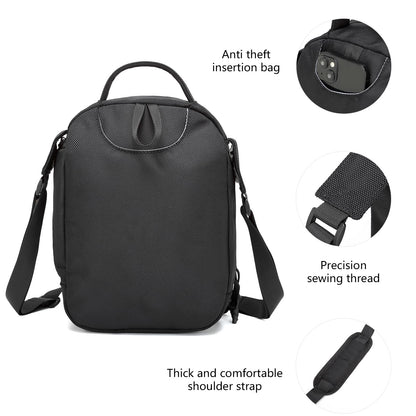 WINPRIM Small Crossbody Bag for Men & Women, Mini Messenger Shoulder Bag for Travel, Phone & Passport, Water-Resistant Canvas Satchel for Everyday Use, 10.4'' x 4.7'' x 7.8''