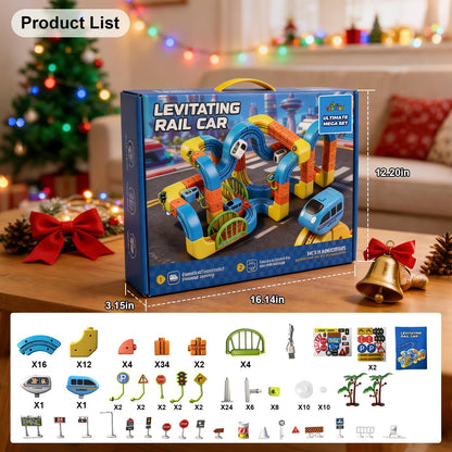 168 Pcs Cube Track Fusion Toy with 2 Trains,2026 New klick Rail Electric Train Set for Kids Ages 4-8 with Gravity-Defying 3D Infinity Track, Build Your Own Trackfusion Train System & Gravity Tracks