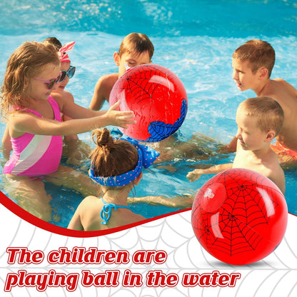 AXBMM 12PCS Spider Web Beach Ball 8 Inch for Kids Summer Pool Party Supplies|Spider Birthday Decorations|Bulk Spider-Themed Party Favors,Beach Games,Class Celebration,Outdoor Activities Gift Ideas