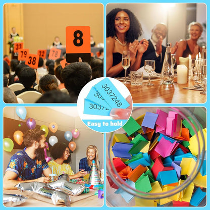 Kosiz 504 Sheets 20 Bid Raffle Ticket with Different Numbers Per Sheet Chinese Auction Tickets for Events Church Basket Auction Silent (Lake Blue)