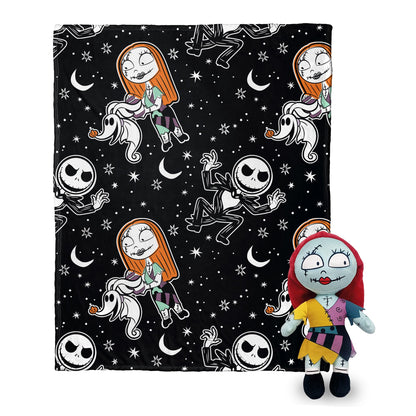 Northwest Nightmare Before Christmas Silk Touch with Hugger, Sally Frights, 50 x 40 inches