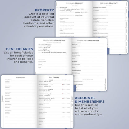 Clever Fox End of Life Planner – Final Arrangements Organizer for Beneficiary, Will Preparation, Last Wishes & Funeral Planning, A5 (Smoke Blue)