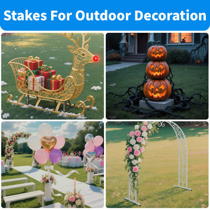 MySit 6 Inch 150 Pack U Shaped Garden Stakes, Heavy Duty 11 Gauge Galvanized Drip Irrigation Stakes Landscape Staples for 1/2" to 1-1/2" Soaker Hose, Weed Barrier, Yard Decorations, Fencing