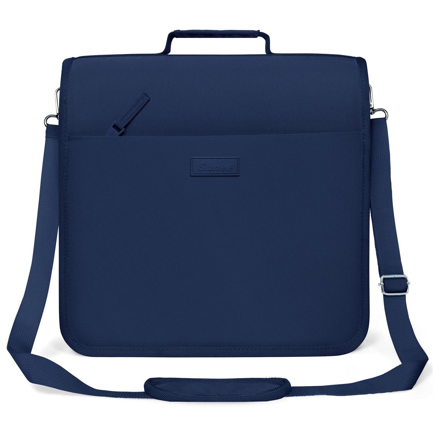 SUNEE Zipper Binder 3 Ring, 3 Inch O-Ring with Handle and Shoulder Strap, 600-Sheet Capacity, 5-Tab Expanding File Folder, Multi-Pockets for Middle School Organizer Binder with Zipper, Navy Blue
