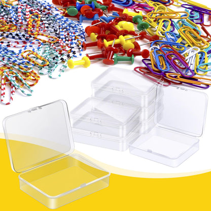 Dcocdeely 18 Pcs Plastic Crayon Box Holds 24 Crayon With Hinged Lid, Clear Crayon Organizer Crayon Holder Case Crayon Storage Containers for Art Crafts School Classroom Supplies (18)