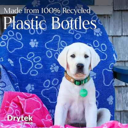 Delilah Home Drytek Dog Towel - Quick-Dry Pet Towel for Large Dogs, Ultra Absorbent & Odor-Resistant - Lightweight Sand-Resistant for Outdoor Bath, Grooming Supplies, Beach & Travel - 30x54 in - Navy