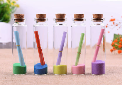 MaxMau 100 Sets of 20ml Glass Bottles with Cork Stopper,Small Clear Jars Tiny Glass Vials for Wedding Favors Seed Powder Sequin Storing Art Crafts Display Party Member Gift
