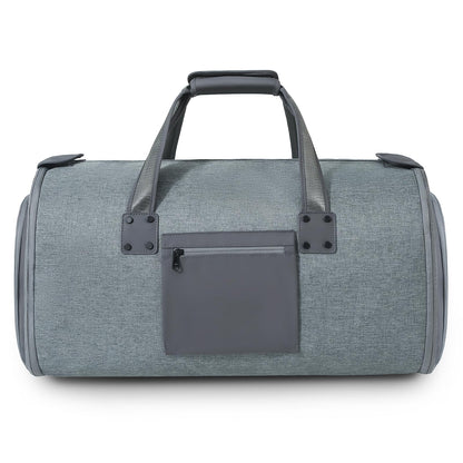 Richeart Garment Bags for Travel - Brand Zipper - Water Repellent Garment Bag with Shoe Compartment - 2 in 1 Convertible Suit Bag Travel with Shoe Bags - Large Dark Gray