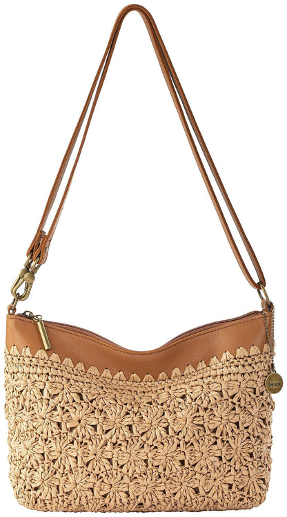 The Sak Lumi Crossbody in Straw, Convertible Crossbody, Natural Primrose Straw
