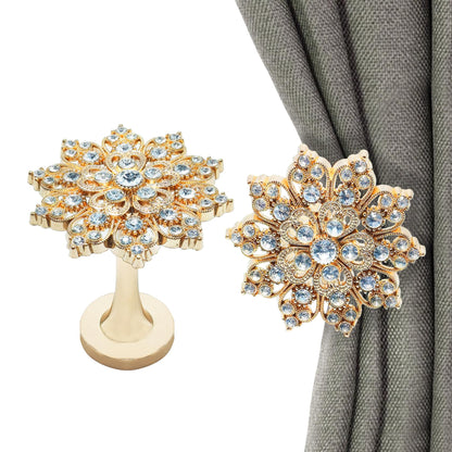 2Pcs Vintage Wall Hook Window Drapery Medallion Holdbacks, MfhdgXAvs Curtain Tiebacks, Wall Hook, Tassel Holder (B)