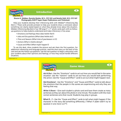 Super Duper Publications | Inferencing Big Photo Set 2 Flash Cards | Problem Solving, Reasoning and Critical Thinking Skills Fun Deck | Educational Learning Materials for Children