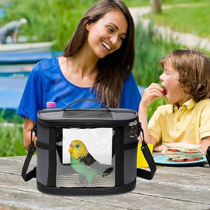 Parrot Travel Bag – Portable Bird Carrier, Small Pet Shoulder Bag, Lightweight Travel Backpack | Comfortable Travels Solution, Easy Carry Bags for Budgies Cockatiel Parrot Hamster