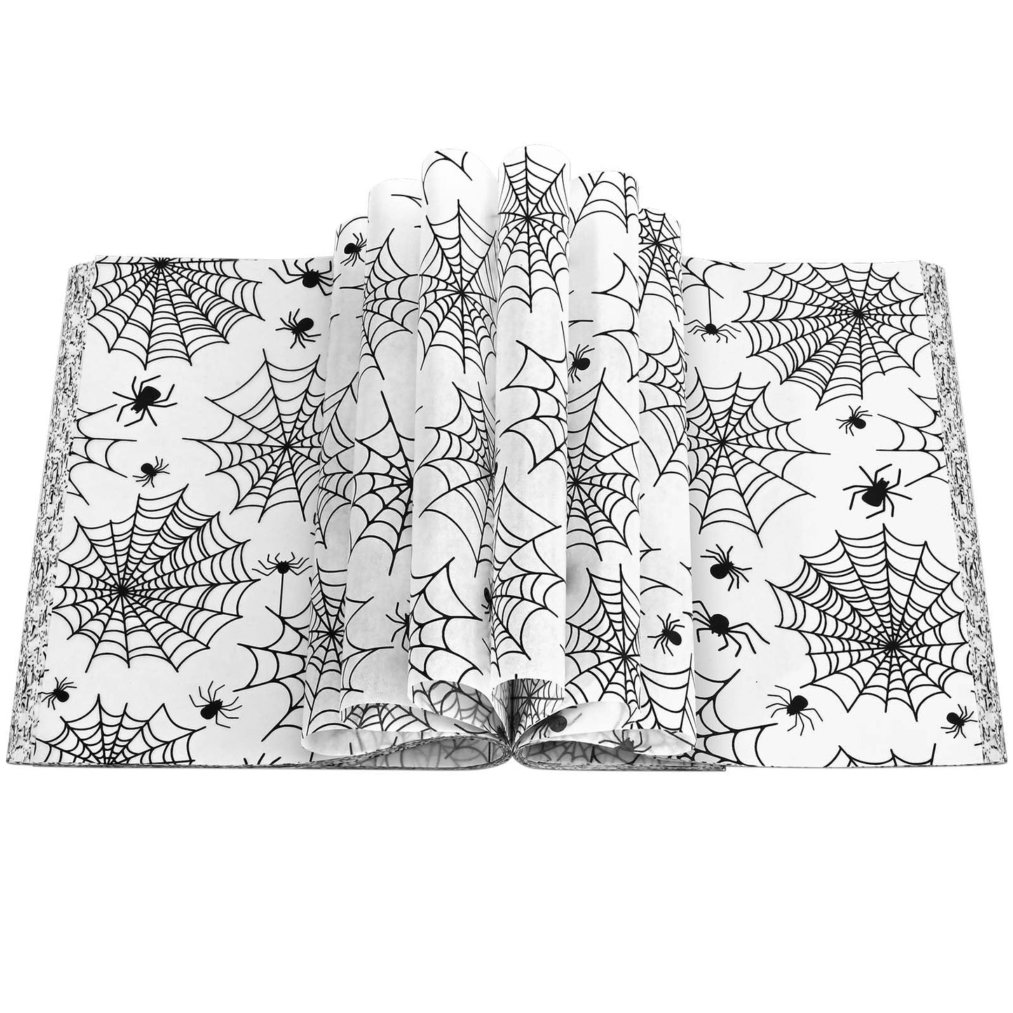 Sanixin150 Pcs Halloween Wax Paper Sheet Spider and Web Food Deli Paper Waterproof Greaseproof Vintage Sandwich Picnic Liners Wax for Picnic Party Kitchen Supplies