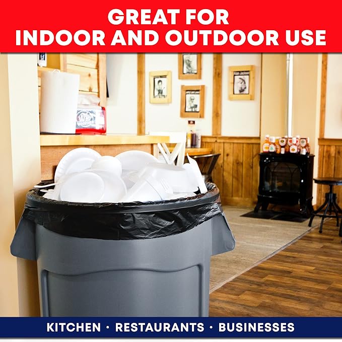 Tasker 55-60 Gallon Trash Bags Heavy Duty | Mega ValuePack 150 Bags | Large
