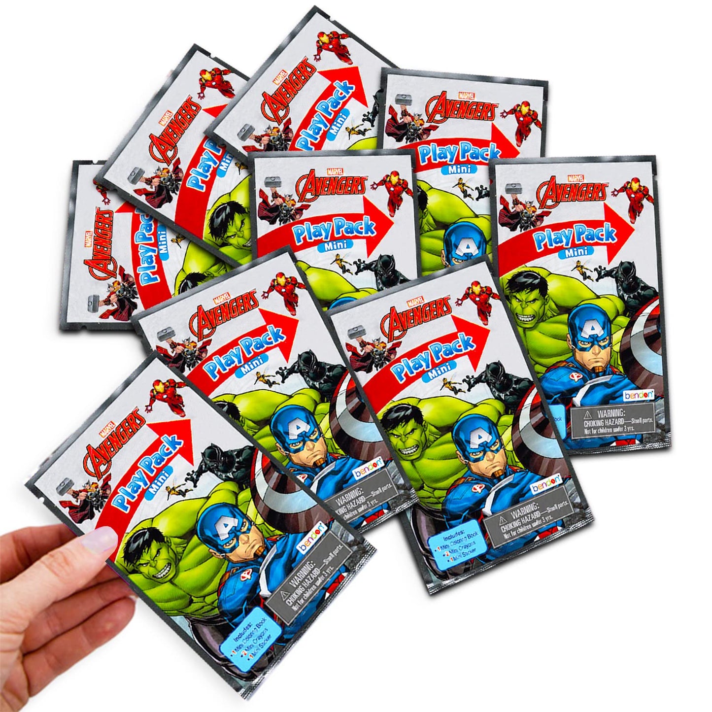 Marvel Avengers Mini Party Favors Set - Bundle with 24 Mini Grab n Go Play Packs with Coloring Pages, Stickers, More | Avengers Birthday Supplies
