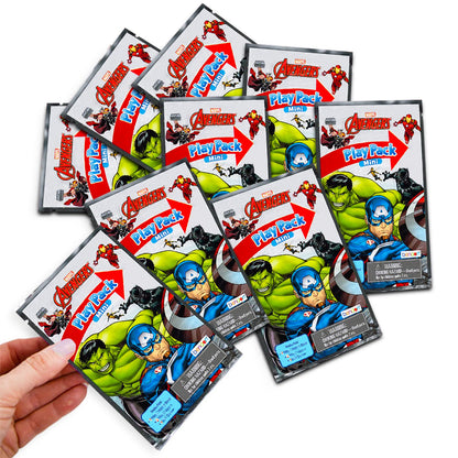 Marvel Avengers Mini Party Favors Set - Bundle with 24 Mini Grab n Go Play Packs with Coloring Pages, Stickers, More | Avengers Birthday Supplies