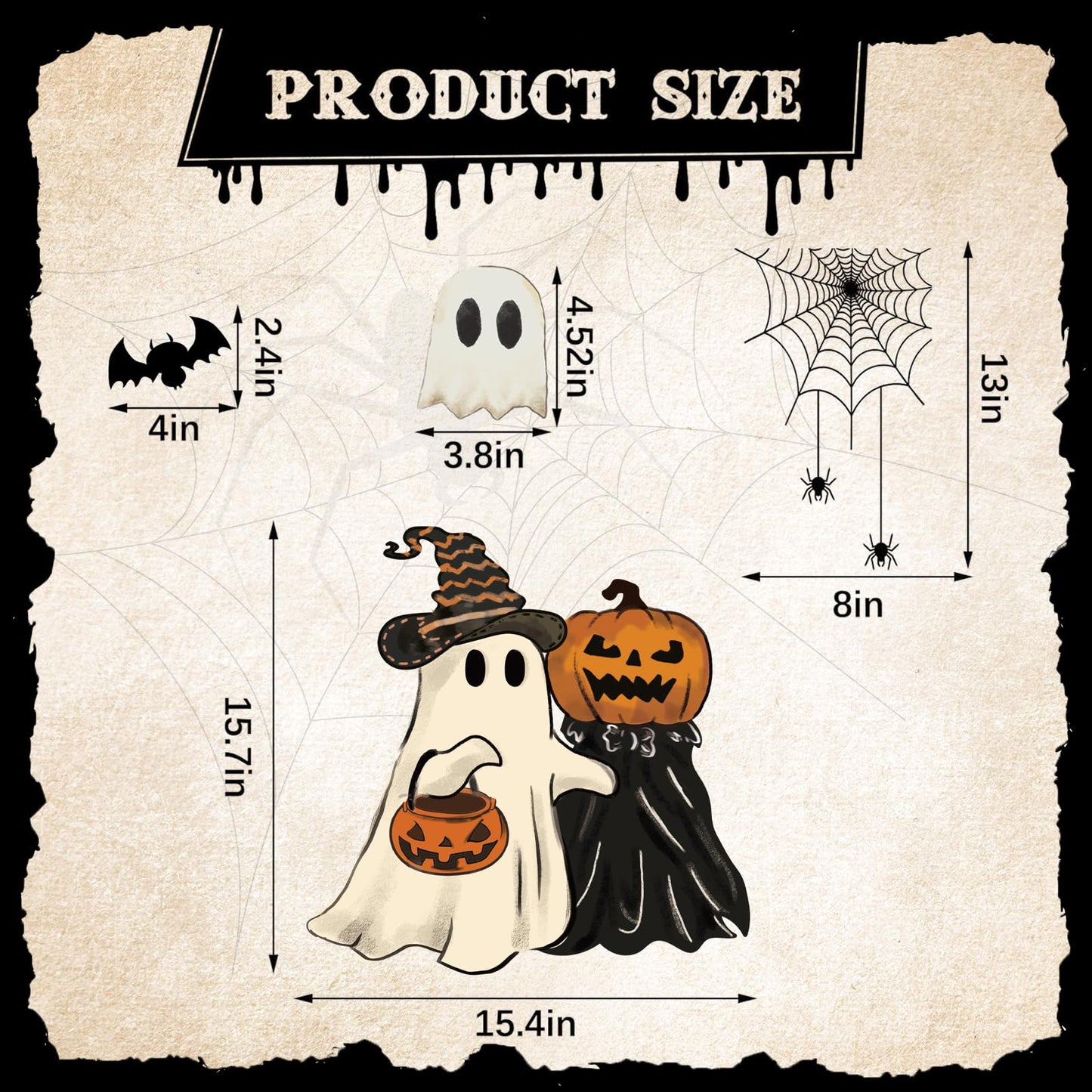JarThenaAMCS 23Pcs Halloween Garage Decoration Magnet Stickers Ghost Pumpkin Bat Refrigerator Decals for Home Party Garage Door Car