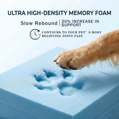 Orthopedic Dog Bed,Waterproof Memory Foam Dog Bed with Washable Removable Cover, Featuring Waterproof Lining and Non-Slip Base,Bolster Dog Couch,Suitable for Use with Dog Crate and Indoors.