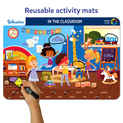 Skillmatics Search and Find Sight Words Educational Game - Reusable Preschool Learning Activities, Perfect for Toddlers & Kids Who Love Toys, Builds Vocabulary, Gifts for Ages 4, 5, 6, 7