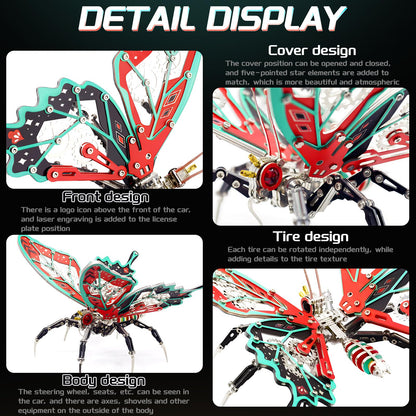 3D Metal Model Kits, Mechanical Butterfly 3D Metal Puzzle,Steel Series DIY Brain Teasers Simple 3D Puzzles Home Decor Art Craft Gifts Toys for Adult