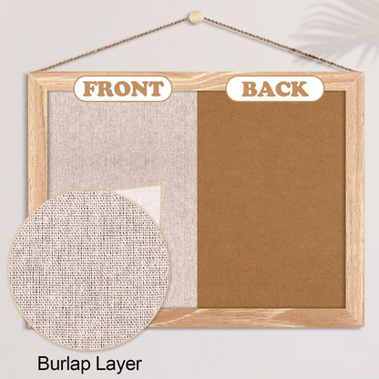Teling 6 Pack Wood Bulletin Boards with Linen 12''x 16'' Cork Board for Walls with 60 Pushpin Decorative Wood Framed Display for Classroom School Office Bedroom (Brown)