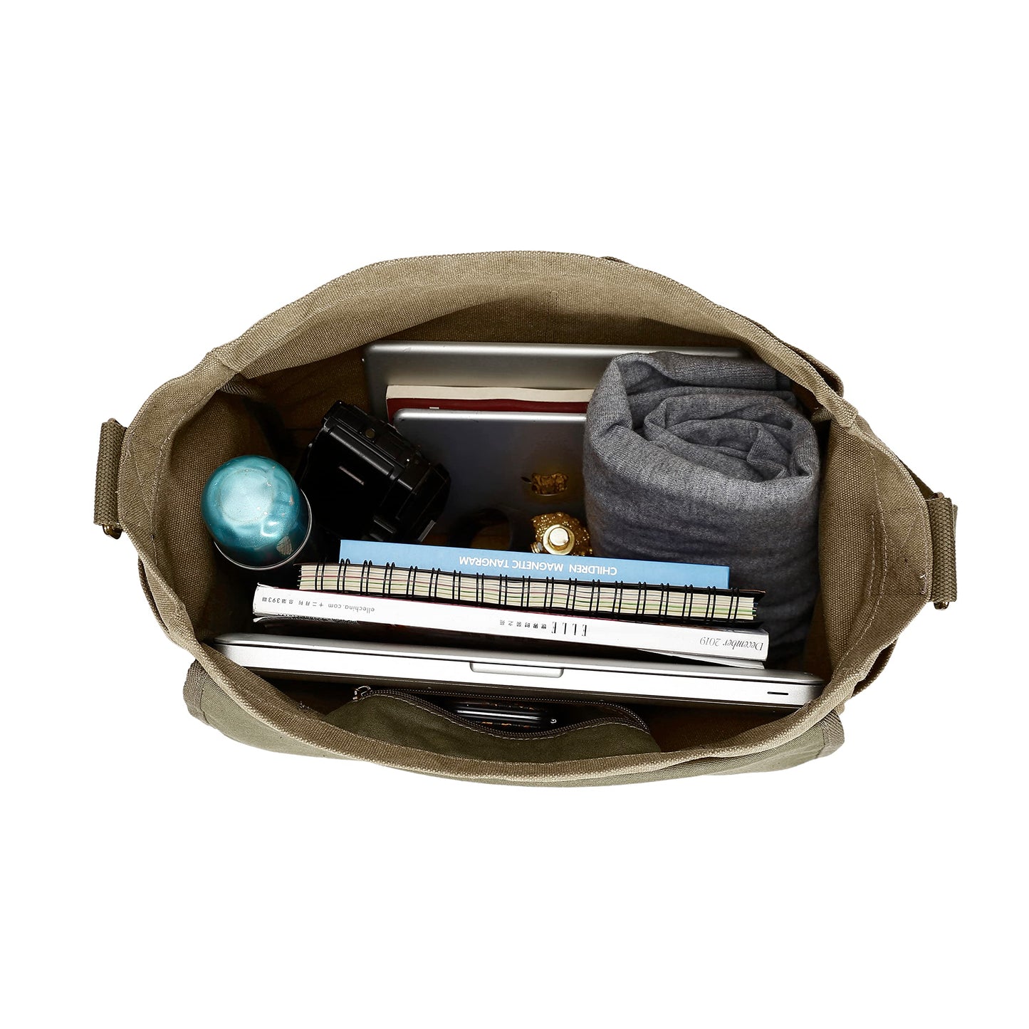 Sechunk Canvas Large Messenger Bag Shoulder bag Cross body bag Crossbody Bag