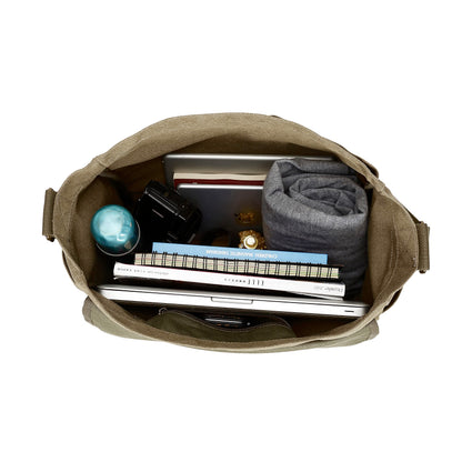 Sechunk Canvas Large Messenger Bag Shoulder bag Cross body bag Crossbody Bag