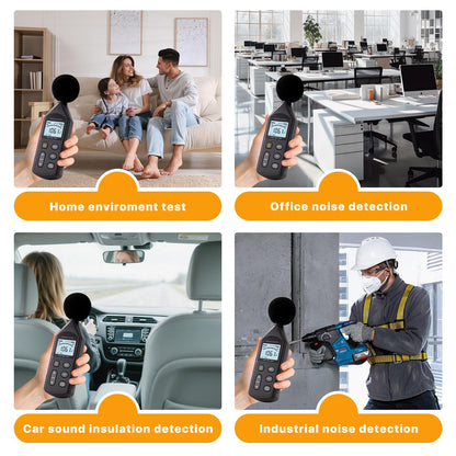 Digvliy DB-01 Decibel Meter, Professional Sound Decibel Meter with A/C Weighting, Fast/Slow Response, 30-130dB Range,for Home, Office, Factory, Noisy Neighbors