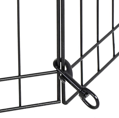 Pet Playpen 8 Panels Foldable Metal Exercise Pen Animal Exercise Dog Fence Indoor Outdoor for Medium/Small Animals (24" H)