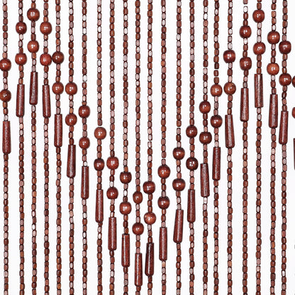 Osunnus Handmade Beaded Curtain for Doorway - Bamboo Wooden Door Beads - Boho Rustic Home Store Decor, 35.5 x 75 Inches Brown