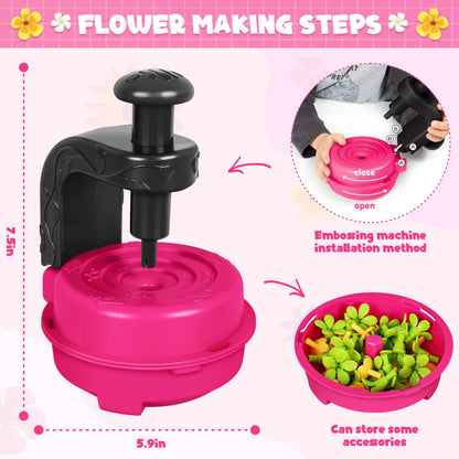 Fabric Flower Bouquets Toys, DIY Craft Kits Toys for Kids - Flowers Market Toy, Build Your Flower Bouquet, Arts & Crafts for 4+ Year Toddler Girl, Educational Activity Preschool B-Day Gifts