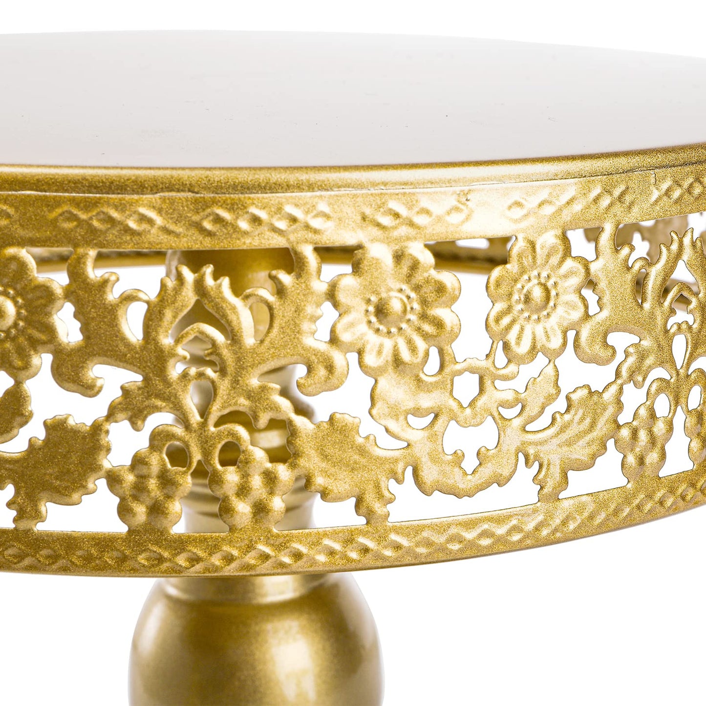 Jucoan 10 Pieces Gold Metal Cake Stand Set, Cupcake Holder Pastry Candy Fruits Serving Plate, Gold Dessert Table Stands and Trays Set for Wedding Birthday Baby Shower Bridal Shower Tea Party