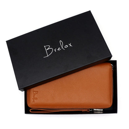 Family Passport Holder for 4 5 6 Passports RFID Blocking Travel Wallet — Genuine Leather Document Organizer, Card Slots, Boarding Pass, Wristlet — Travel Gift for Women Men | Brelox