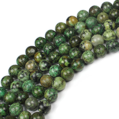 MJDCB Natural African Turquoise Beads Round Loose Stone Beads for Jewelry Making DIY Bracelet Necklace Accessory 15" (6mm)